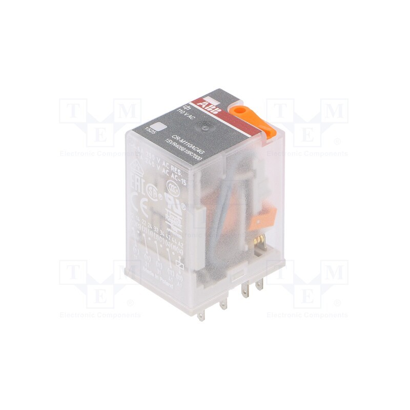 1 pcs x ABB - 1SVR405618R7000 - Relay: electromagnetic, 4PDT, Ucoil: 110VAC, Icontacts max: 6A