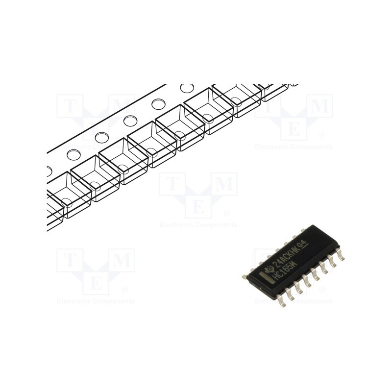 1 pcs x TEXAS INSTRUMENTS - CD74HC165M96 - IC: digital, 8bit,shift register,serial output,parallel in, SMD