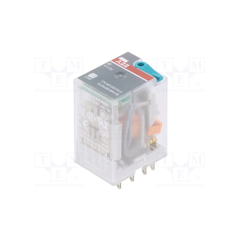 1 pcs x ABB - 1SVR405618R4100 - Relay: electromagnetic, 4PDT, Ucoil: 12VDC, Icontacts max: 6A