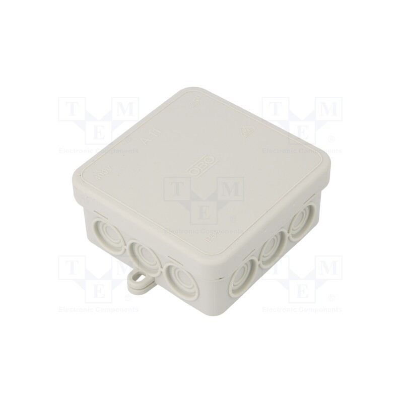 1 pcs x OBO BETTERMANN - A 11 - Enclosure: junction box, X: 85mm, Y: 85mm, Z: 40mm, polyetylene, IP55