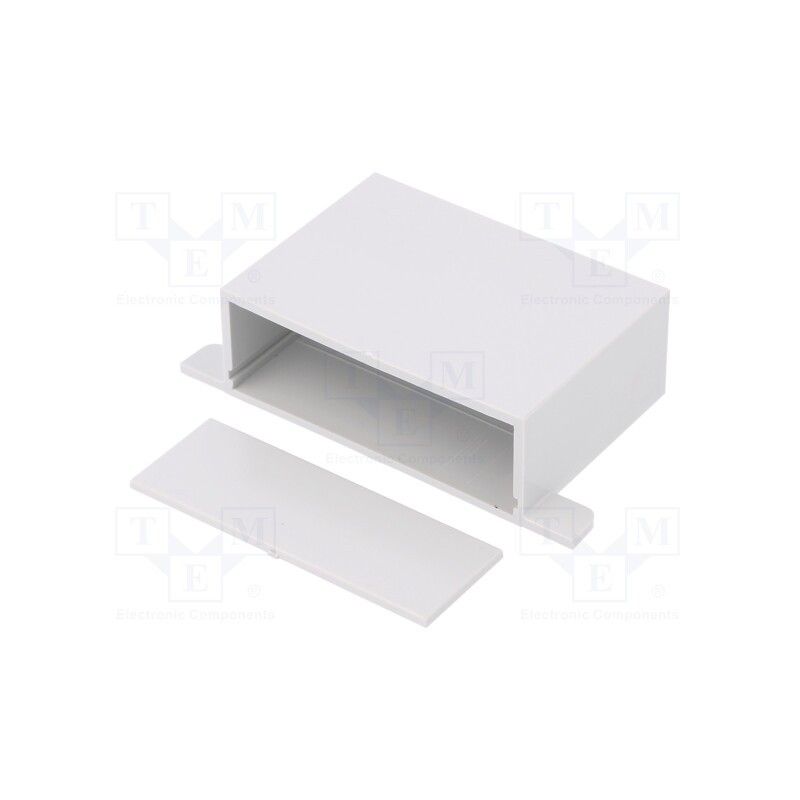 1 pcs x MASZCZYK - KM-25A/GY - Enclosure: with panel, with fixing lugs, X: 70mm, Y: 50mm, Z: 25mm