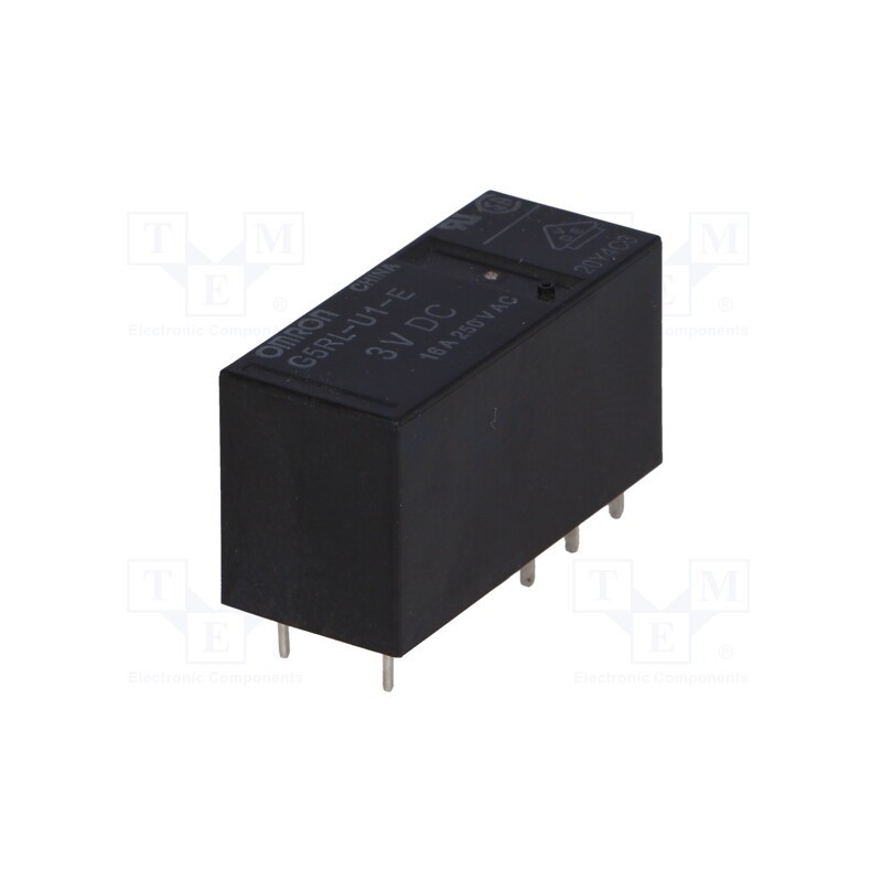 1 pcs x OMRON OCB - G5RL-U1-E-3DC - Relay: electromagnetic, SPDT, Ucoil: 3VDC, Icontacts max: 16A, PCB
