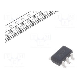 1 pcs x TEXAS INSTRUMENTS - LMV321IDBVT - IC: operational amplifier, 1MHz, 2.7÷5.5V, Ch: 1, SOT23-5