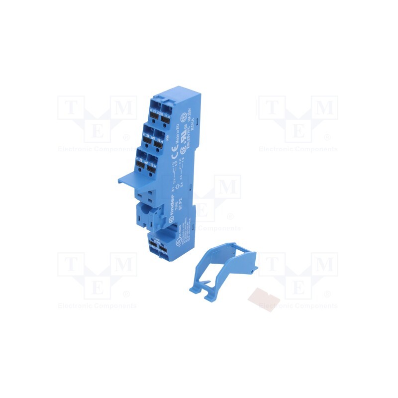 1 pcs x FINDER - 97.P2SPA - Socket, PIN: 8, 8A, 250VAC, 097.01,097.71, for DIN rail mounting