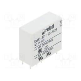 1 pcs x RELPOL - RM83-3011-25-1024 - Relay: electromagnetic, SPDT, Ucoil: 24VDC, 16A, 16A/250VAC, PCB