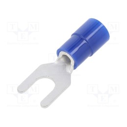10 pcs x NICHIFU - TMEX 2Y-4-BLU - Tip: fork, M4, Ø: 4.3mm, 1.04÷2.63mm2, crimped, for cable, insulated