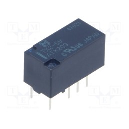 1 pcs x PANASONIC - TX2-5V - Relay: electromagnetic, DPDT, Ucoil: 5VDC, Icontacts max: 2A, PCB