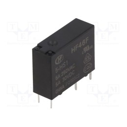 1 pcs x HONGFA RELAY - HF46F/5-HS1 - Relay: electromagnetic, SPST-NO, Ucoil: 5VDC, 5A, 5A/250VAC, PCB