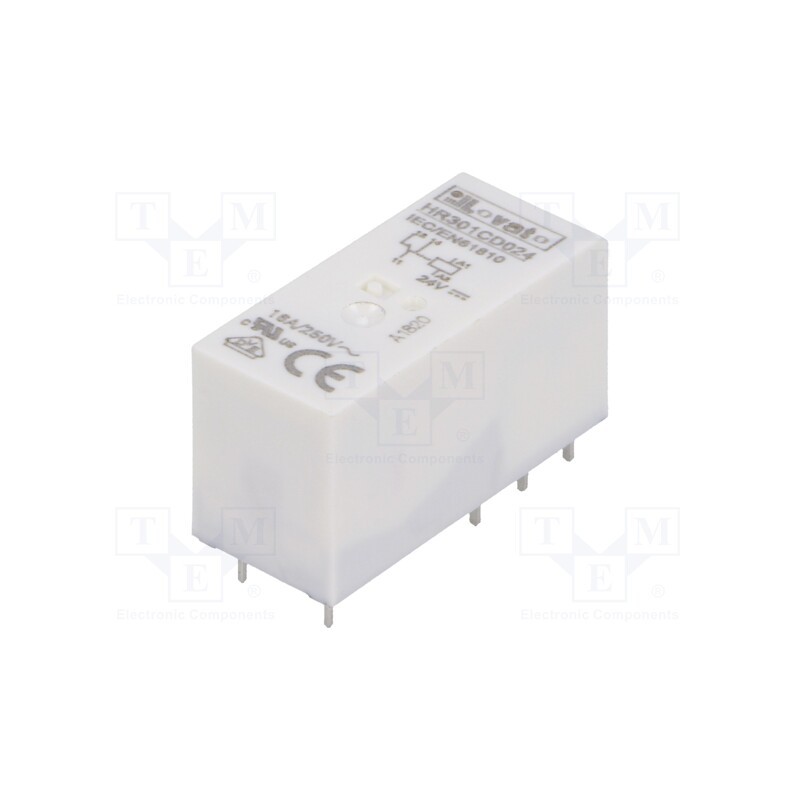 1 pcs x LOVATO ELECTRIC - HR301CD024 - Relay: electromagnetic, SPDT, Ucoil: 24VDC, 16A, 16A/250VAC, socket