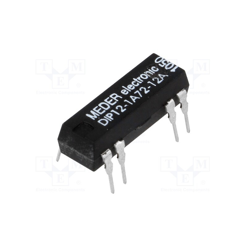 1 pcs x MEDER - DIP12-1A72-12A - Relay: reed switch, SPST-NO, Ucoil: 12VDC, 1A, max.200VDC, 145mW