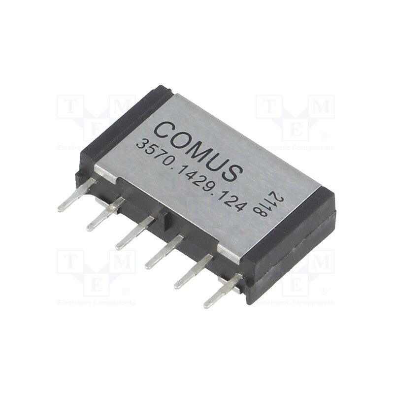 1 pcs x COMUS - 3570.1429.124 - Relay: reed switch, DPST-NO, Ucoil: 12VDC, 1A, max.200VDC, 15W, THT