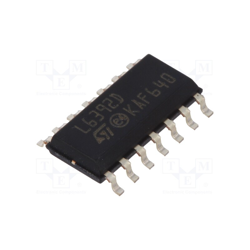 1 pcs x STMicroelectronics - L6392D - IC: driver, push-pull, SO14, 290mA, 580V, Ch: 2, 800kHz