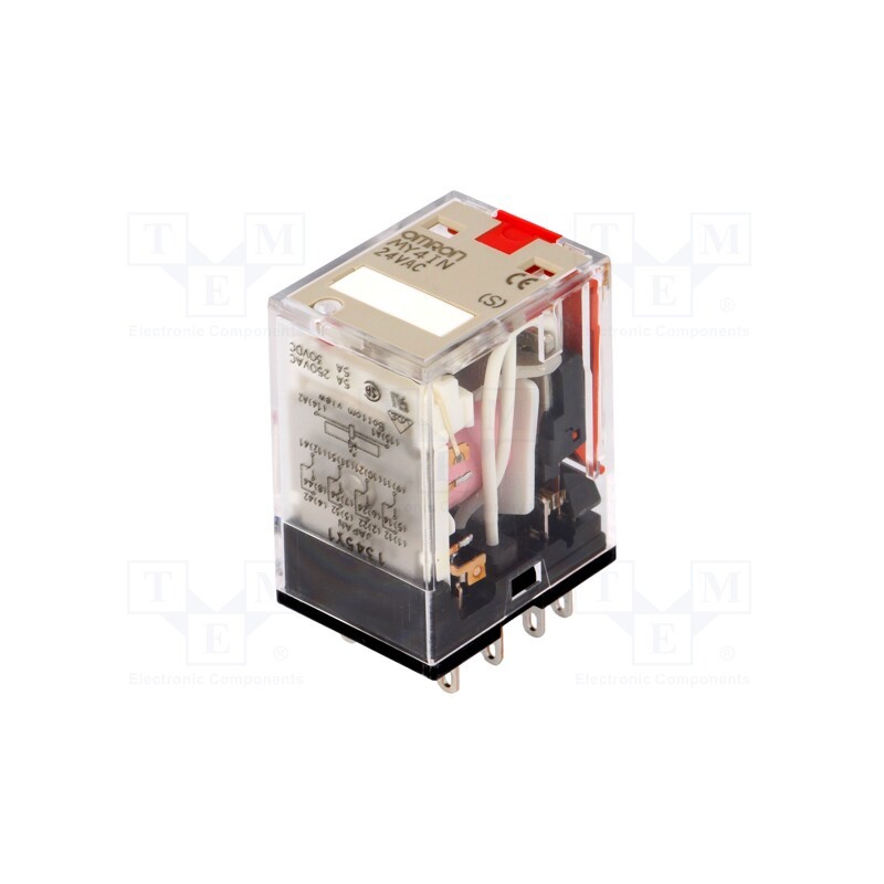 1 pcs x OMRON - MY4IN 24VAC (S) - Relay: electromagnetic, 4PDT, Ucoil: 24VAC, Icontacts max: 5A