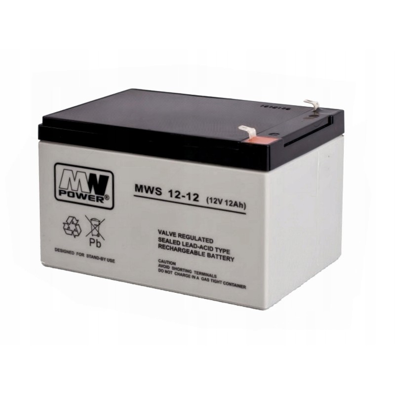 Gel battery mws 12 12 12v 12ah for alarm