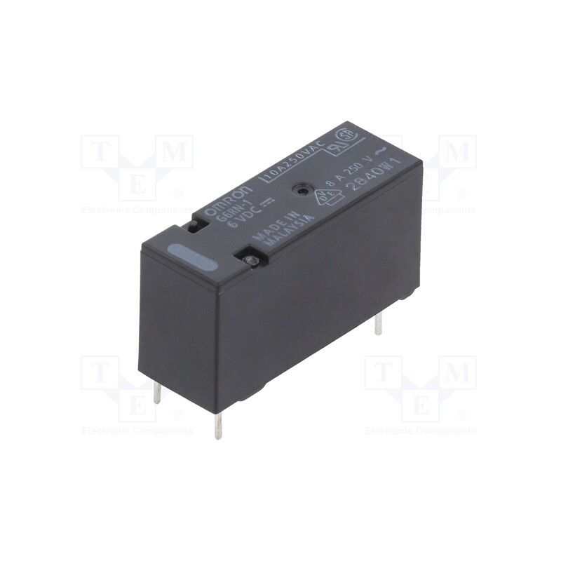 1 pcs x OMRON OCB - G6RN-1 6DC - Relay: electromagnetic, SPDT, Ucoil: 6VDC, Icontacts max: 8A, PCB