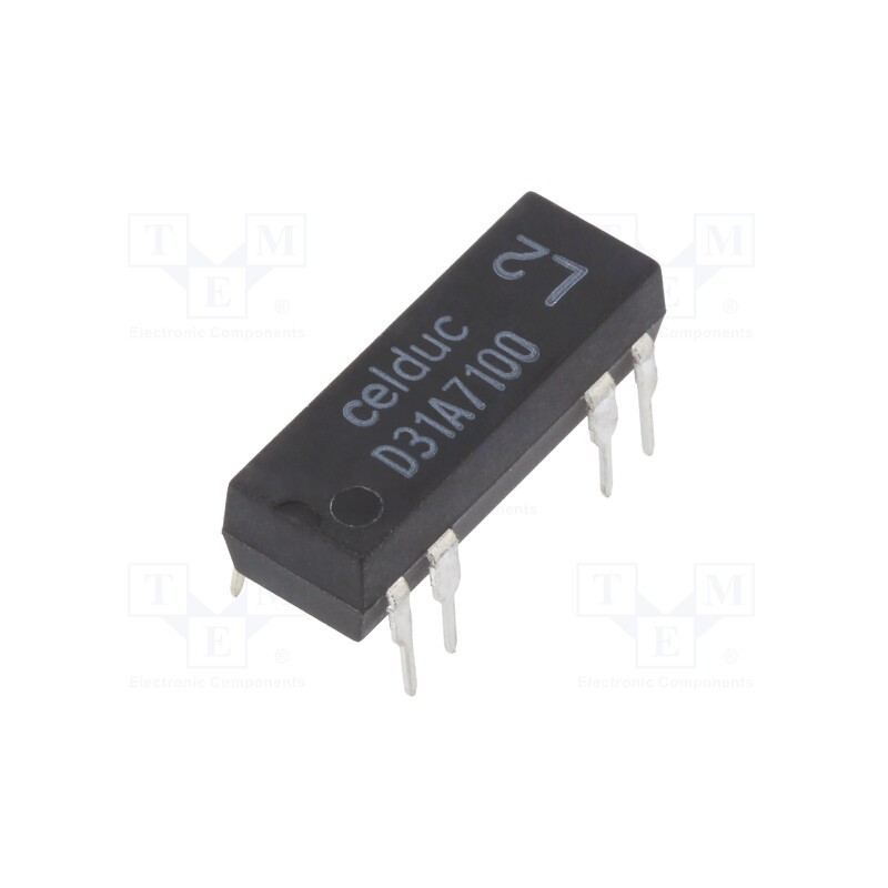 1 pcs x CELDUC - D31A7100 - Relay: reed switch, SPST-NO, Ucoil: 24VDC, 1A, max.100VDC, 10W, PCB
