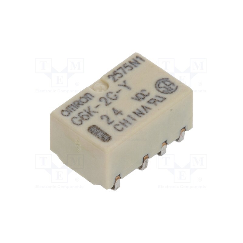 1 pcs x OMRON OCB - G6K-2G-Y 24VDC - Relay: electromagnetic, DPDT, Ucoil: 24VDC, Icontacts max: 1A, SMD