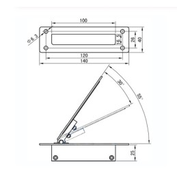 Electric engine accelerator pedal with potentiometer for go-kart buggy