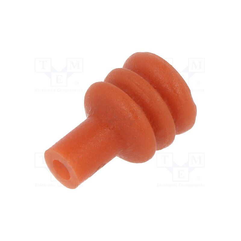 10 pcs x TE Connectivity - 184140-1 - WIRE SEAL,RUBBER,SENSOR,ORANGE