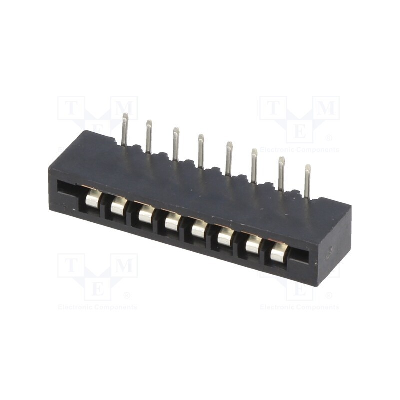 10 pcs x CONNFLY - DS1020-08RT1D - Connector: FFC/FPC, angled 90°, PIN: 8, Non-ZIF, THT, tinned, 20mΩ