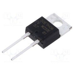 1 pcs x VISHAY - VS-30ETH06-M3 - Diode: rectifying, THT, 600V, 30A, , Ifsm: 200A, TO220AC, 77ns