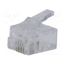 10 pcs x NINIGI - RJ11W-R - Plug, RJ11, PIN: 4, Layout: 6p4c, for cable, IDC,crimped