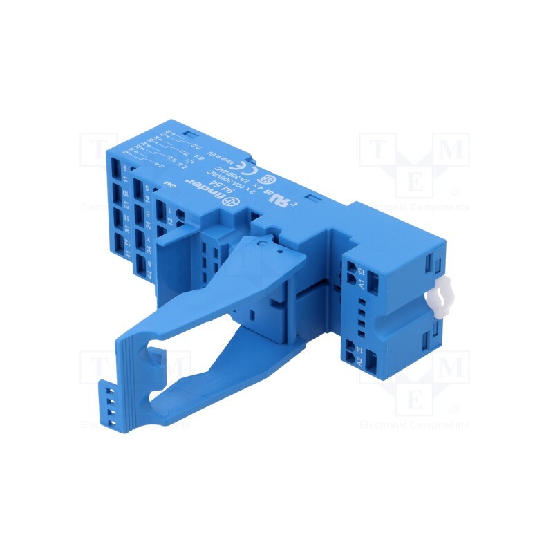 1 pcs x FINDER - 94.54SPA - Socket, PIN: 14, 10A, 250VAC, for DIN rail mounting, spring clamps