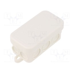 1 pcs x OBO BETTERMANN - A 6 HF RW - Enclosure: junction box, X: 43mm, Y: 80mm, Z: 36mm, polyetylene, IP55