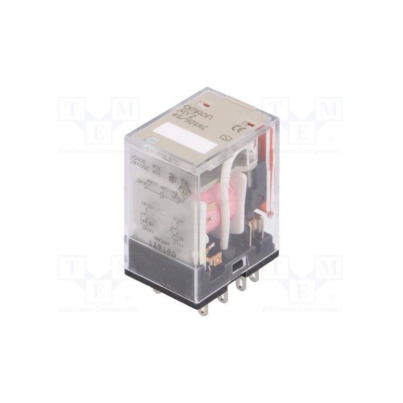 1 pcs x OMRON - MY2 48/50VAC (S) - Relay: electromagnetic, DPDT, Ucoil: 48VAC, Icontacts max: 10A