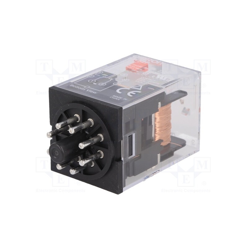 1 pcs x OMRON - MKS2P AC24 - Relay: electromagnetic, DPDT, Ucoil: 24VAC, Icontacts max: 10A