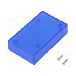 1 pcs x MASZCZYK - KM-202-TR/BL - Enclosure: multipurpose, X: 37mm, Y: 60mm, Z: 15mm, ABS, screwed