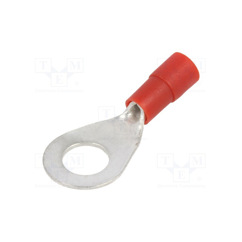 10 pcs x ERKO - KOE_6-1/100 - Tip: ring, M6, Ø: 6.5mm, 0.5÷1mm2, crimped, for cable, insulated