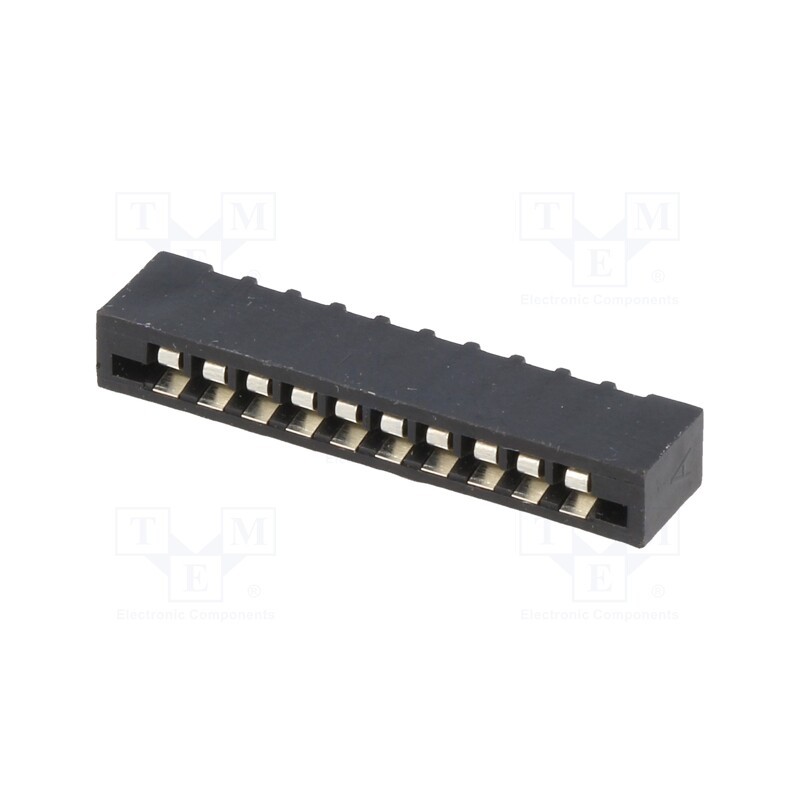 10 pcs x CONNFLY - DS1020-10ST1D - Connector: FFC/FPC, straight, PIN: 10, Non-ZIF, THT, tinned, 20mΩ