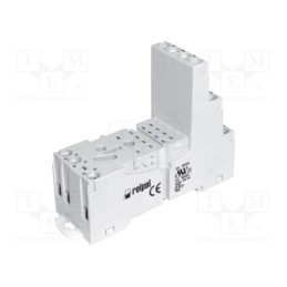 1 pcs x RELPOL - GZM2 - Socket, PIN: 8, 12A, 300VAC, on panel,for DIN rail mounting
