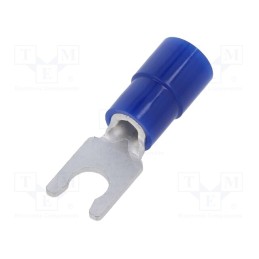 10 pcs x NICHIFU - TMEX 2LY-3.5S-BLU - Tip: fork, M3,5, Ø: 3.7mm, 1.04÷2.63mm2, crimped, for cable, tinned