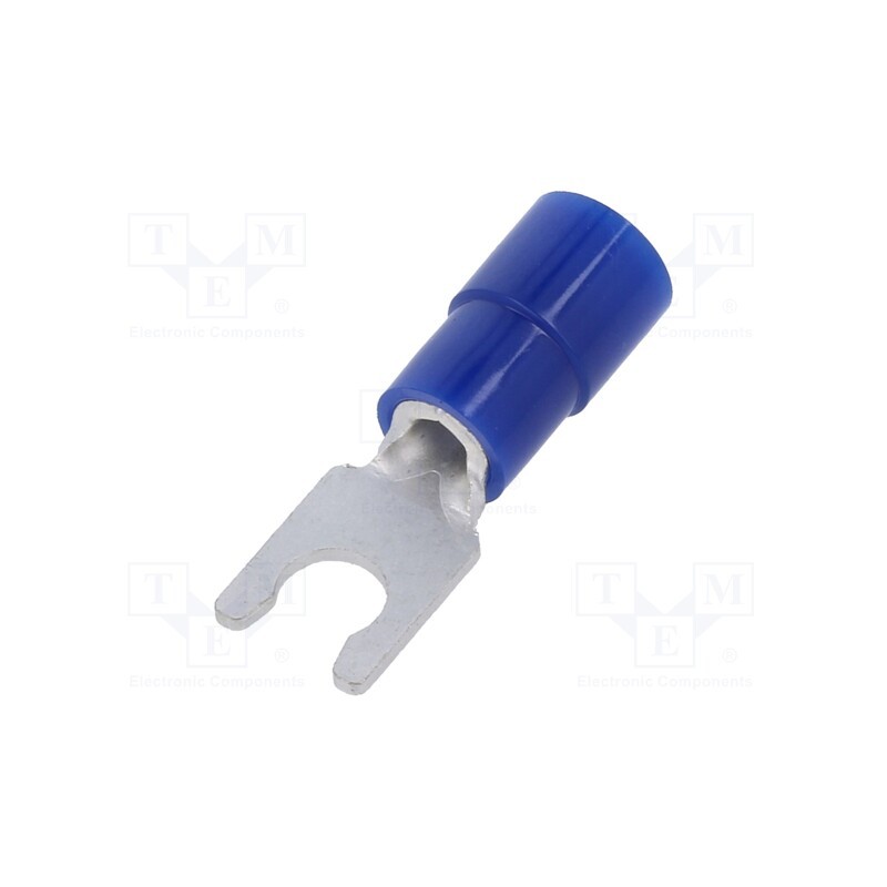 10 pcs x NICHIFU - TMEX 2LY-3.5S-BLU - Tip: fork, M3,5, Ø: 3.7mm, 1.04÷2.63mm2, crimped, for cable, tinned