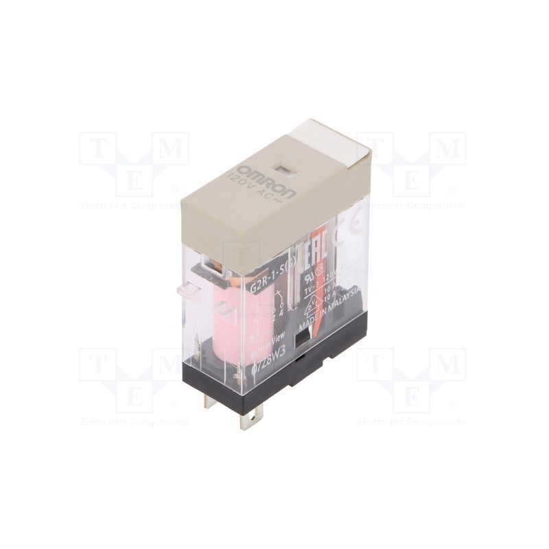 1 pcs x OMRON - G2R-1-S AC120 - Relay: electromagnetic, SPDT, Ucoil: 120VAC, Icontacts max: 10A