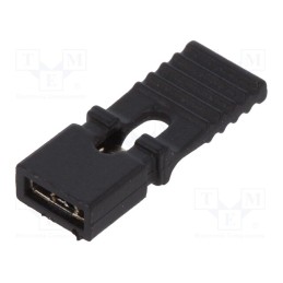 10 pcs x FISCHER ELEKTRONIK - CAB 9 GS - Jumper, pin strips, female, open,with holder, 2.54mm, 1x2, black