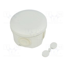 1 pcs x OBO BETTERMANN - T 25 - Enclosure: junction box, Ø: 80mm, Z: 51mm, polypropylene PP, IP65