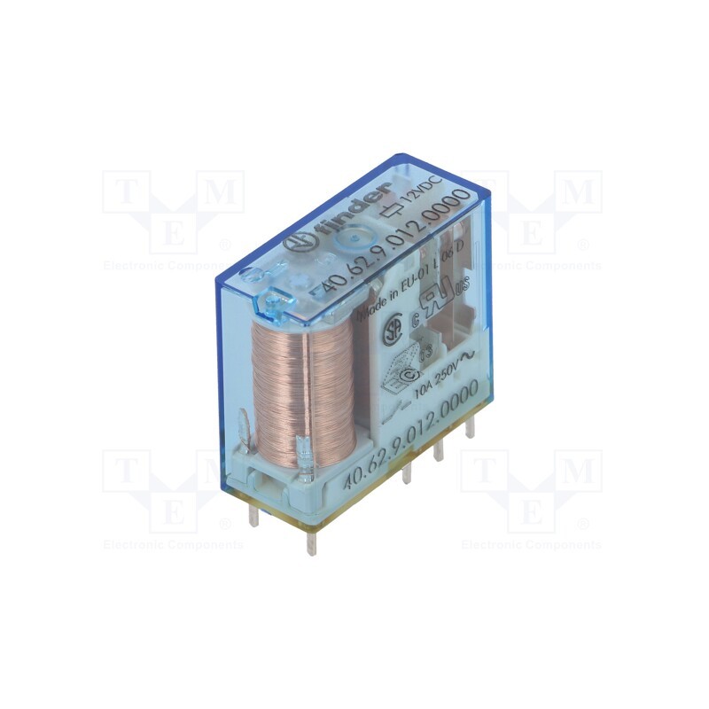 1 pcs x FINDER - 40.62.9.012.0000 - Relay: electromagnetic, DPDT, Ucoil: 12VDC, Icontacts max: 20A