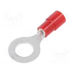 10 pcs x NICHIFU - TMEX 1.25-6-RED - Tip: ring, M6, Ø: 6.4mm, 0.3÷1.65mm2, crimped, for cable, insulated