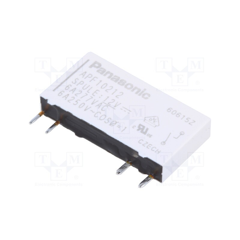 1 pcs x PANASONIC - APF10212 - Relay: electromagnetic, SPST-NO, Ucoil: 12VDC, Icontacts max: 6A