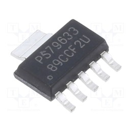 1 pcs x TEXAS INSTRUMENTS - TPS79633DCQ - IC: voltage regulator, LDO,linear,fixed, 3.3V, 1A, SOT223-6, SMD