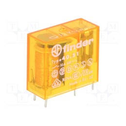 1 pcs x FINDER - 40.51.8.012.0000 - Relay: electromagnetic, SPDT, Ucoil: 12VAC, Icontacts max: 15A
