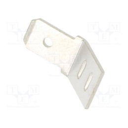 10 pcs x VOGT - 38412SBA.95 - Terminal: flat, 6.3mm, 0.8mm, male, welding, steel, nickel plated