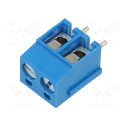 10 pcs x XINYA - XY300VA-2P 5.0MM BLUE - PCB terminal block, angled 90°, 5mm, ways: 2, on PCBs, terminal