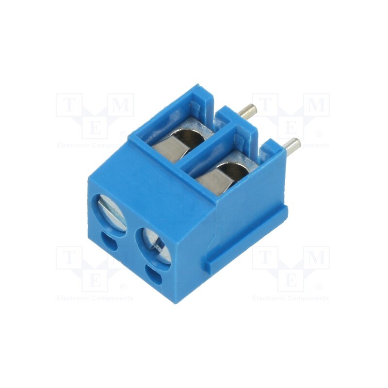 10 pcs x XINYA - XY300VA-2P 5.0MM BLUE - PCB terminal block, angled 90°, 5mm, ways: 2, on PCBs, terminal