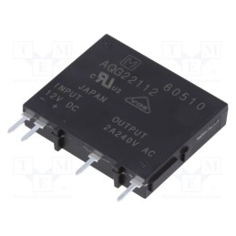 1 pcs x PANASONIC - AQG22112 - Relay: solid state, Ucntrl: 9.6÷14.4VDC, 2A, 75÷264VAC, PCB,THT