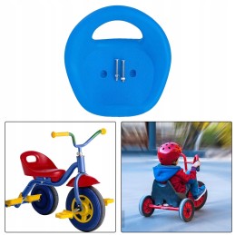 Children's three-wheel saddle, kart saddle with low backrest, blue