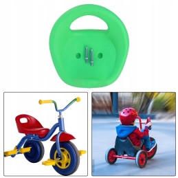 Green children's three-wheel saddle for a go-kart racing cart